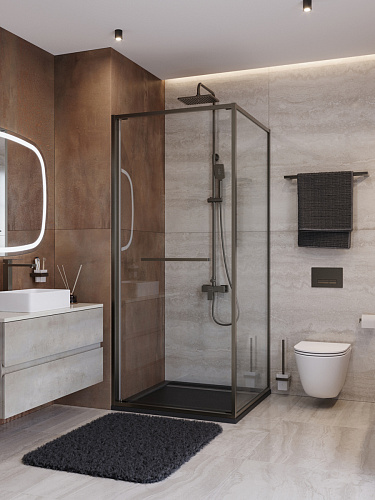 Cezares LUX LUX-A-FS-1-90-C-GM Душевой уголок Cezares LUX LUX-A-FS-1-90-C-GM Душевой уголок