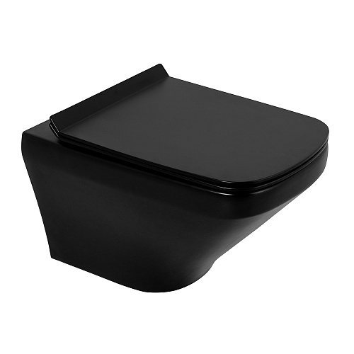 BelBagno BB3201CHR-MB SELA Чаша унитаза подвесного, 36х54 см, черная