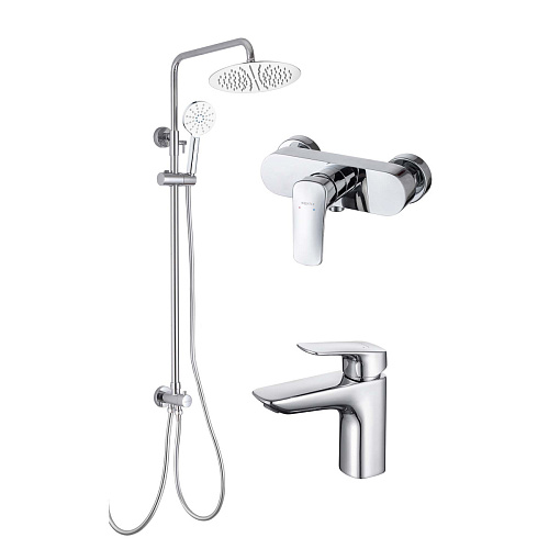 Aquatek AQ1036CR Вега Комплект для ванной Set 3 в 1 (AQ1010CR + AQ1060CR + AQ2046CR), хром