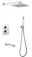 Душевая система ABBER Weiss Insel AF8050 скрытого монтажа с изливом, термостат, хром