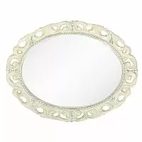 Migliore 21868 Зеркало овальное ажурное 70х89х3.5 см, Avorio Argento купить  в интернет-магазине Сквирел