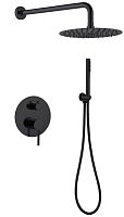 Душевая система ABBER Emotion AF8818B скрытого монтажа без излива, черная матовая