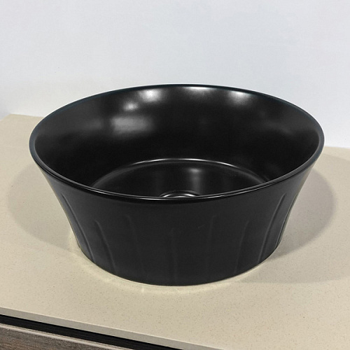 Comforty 00004148749 Раковина накладная 35х36 см, черная снято с производства