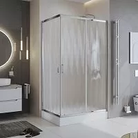 BelBagno UNO-195-AH-2-120/100-CH-CR Душевой уголок 195х120х100 см, стекло шиншилла/профиль хром