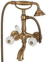 Migliore 18996 Olivia Смеситель для ванны внешний, белый/бронза