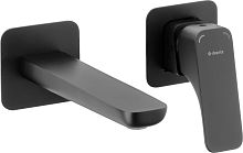 Deante BQH_N54L Hiacynt Смеситель для раковины с внутренней частью, Nero (черный)