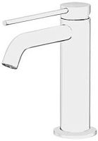 Gattoni 9142/91BO CIRCLE TWO Смеситель для раковины   на 1 отверстие, излив 115 мм, с донным клапаном, цвет BIANCO OPACO