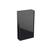 Geberit Acanto 500.639.16.1 Верхний шкафчик , плоский, 450 x 820 x 174 мм, фронтальная часть: черное стекло корпус: черный матовый — лакированный