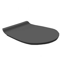 SIMAS VI004nero matt/cr Vignoni Сиденье для унитаза VI18/VI21/VI01, с микролифтом, цвет nero matt/хром