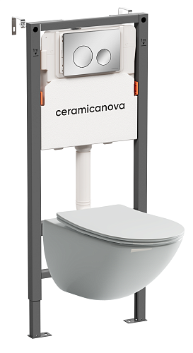 Ceramica Nova  CN1905_121001CH Комплект: Унитаз, Инсталляция, Кнопка смыва