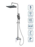 BelBagno DUE DUE-DOCM-CRM Душевая стойка со смесителем