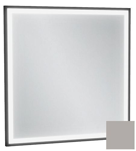 Jacob Delafon EB1433-S21 Allure & Silhouette Зеркало 60 х 60 см, с подсветкой, рама серый титан сатин купить  в интернет-магазине Сквирел