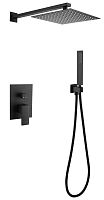 Душевая система ABBER Daheim AF8219B скрытого монтажа без излива, черная матовая