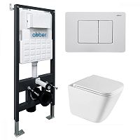 Abber Rechteck AC1219TC-AC0105-AC0120MW Инсталляция с подвесным унитазом