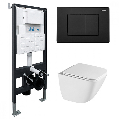 Abber Rechteck AC1220TC-AC0105-AC0120MB Инсталляция с подвесным унитазом