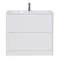 BelBagno ALBANO-1000-2C-PIA-BL База под раковину 100х45 см, напольная, Bianco Lucido (белый глянец) купить  в интернет-магазине Сквирел