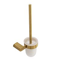 Cezares STYLUS-TBS-V-BORO Ёршик для унитаза, подвесной, стекло, исполнение брашированное золото купить  в интернет-магазине Сквирел