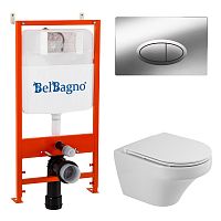 BelBagno DUET CZR-2462-TH-TOR/CZR-870-SC/BB026/BB051CR Инсталляция с подвесным унитазом