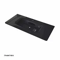 Caprigo OW15-2221-R810 Accord Раковина стеклянная без бортика, 100х46 см, графит