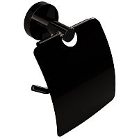 Bemeta 159112012 Hematit Держатель для туалетной бумаги с крышкой 14 см, черный купить  в интернет-магазине Сквирел