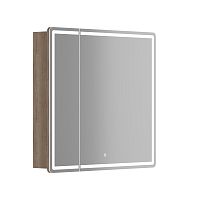 Sancos MI80EG Mirror Зеркальный шкаф для ванной комнаты 79х74 см, с LED подсветкой, дуб галифакс натуральный