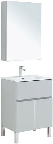 Aquanet 00274530 Алвита New Комплект мебели для ванной комнаты, серый купить  в интернет-магазине Сквирел