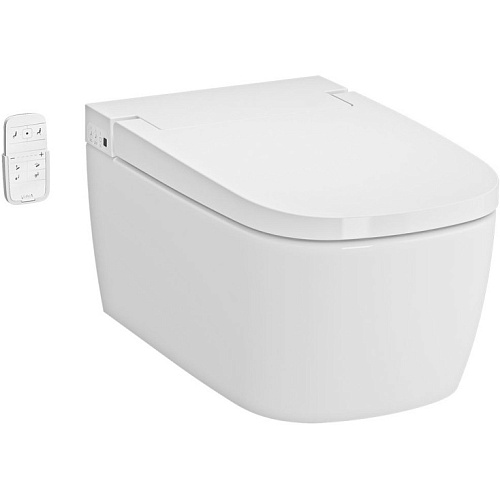 Vitra 5674B003-6193 (стар. 5674B003-6103) V-Care Basic Унитаз подвесной 38х60 см, интеллектуальный, с функцией биде, с сиденьем, белый