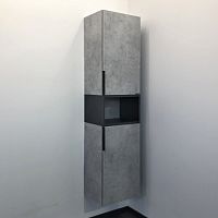 Comforty 00-00006505 Франкфурт Шкаф-пенал подвесной 40х160 см, светлый бетон