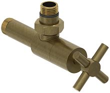 Сунержа 05-1408-1212 Вентиль угловой, (крест) G 1/2" НР х G 1/2" НР, состаренная бронза