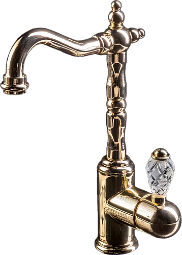 Boheme 282-CRST Crystal Смеситель для умывальника, высокий, золото