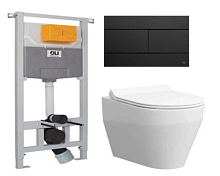 Сет № 1791 Промо комплект №32, Сет № инсталляция+унитаз+клавиша+сидение_Комплект: OLI 886914  80 ECO Sanitarblock mechanic Инсталляци