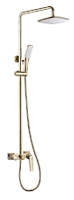 Сет 2043 388_VENTURO Стойка для душа со смесителем ЗОЛОТО