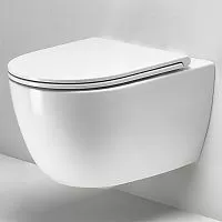 SIMAS TR18bi Trevi Унитаз подвесной 56х37 см, безободковый, цвет белый (без креплений F85)