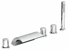 Ravak X070060 WF 025.00 Смеситель на борт ванны, врезной, каскадный, хром
