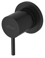 Cezares LEAF-DIM-L-NOP Встраиваемый однорычажный смеситель на 1 выход, исполнение Чёрный матовый