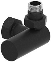 Сунержа 15-1403-1234 Вентиль 3D, правый, (цилиндр) G 1/2" НР х G 3/4" НГ, муар темный титан