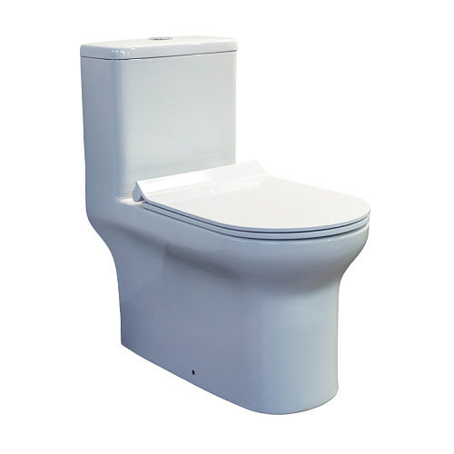 Comforty 00-00014868 CF3C6329P Унитаз-моноблок 37х72 см, с тонким сиденьем Soft close, белый глянец снято с производства