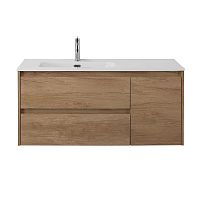 BelBagno KRAFT-1000-2C-1A-SO-RNN-L База под раковину 100х46 см, подвесная, Rovere Nebrasca Nature (натуральный дуб Небраска) купить  в интернет-магазине Сквирел