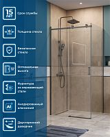 BelBagno SOFT CLOSE-2 SOFT_CLOSE-2-AH-1-100/80-C-GM Душевой уголок