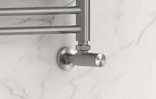 Сунержа 071-1400-1212 Вентиль угловой, (цилиндр) G 1/2" НР х G 1/2" НР, сатин