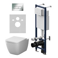 AM.PM GEM IS110351.901901 Комплект: Унитаз, Инсталляция, Кнопка смыва