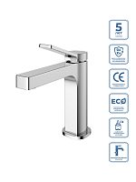 Смеситель для раковины BelBagno ALBANO-LVM-CRM-W0