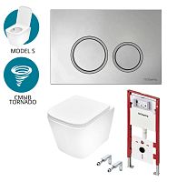 TECE spring base K401101WCS Комплект: Унитаз, Инсталляция, Кнопка смыва