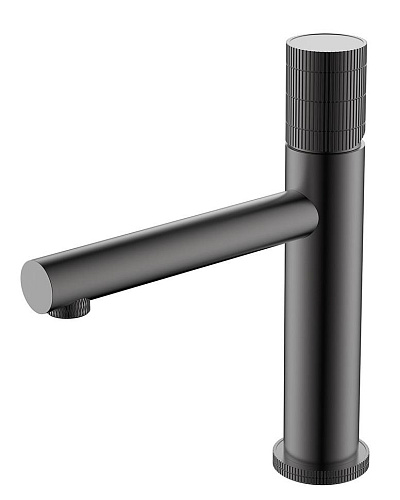 Vincea VBF-4G1GM Groove Смеситель для раковины, вороненая сталь