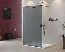 Cezares LIBERTA-L-2-120-120-GR-NERO Liberta Душевая перегородка 120 см, профиль черный