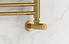 Сунержа 03-1400-1212 Вентиль угловой, (цилиндр) G 1/2" НР х G 1/2" НР, золото