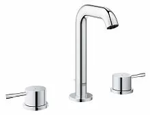 Grohe 20296001 Essence+ Смеситель для раковины, на 3 отверстия, низкий излив, хром