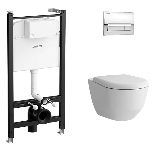 Laufen Pro ZRU9307715 Комплект: Унитаз, Инсталляция, Кнопка смыва