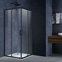 Vincea VSS-3AL900CLB Alpha Душевой уголок 90х90 см, профиль черный/стекло прозрачное