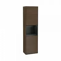 Villeroy & Boch F470PDGN Finion Шкаф-пенал подвесной 42х152 см, шпон ореха (Walnut Veneer) купить  в интернет-магазине Сквирел